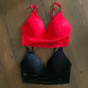 PINK Victoria’s Secret Push-up Wireless Bralettes Small